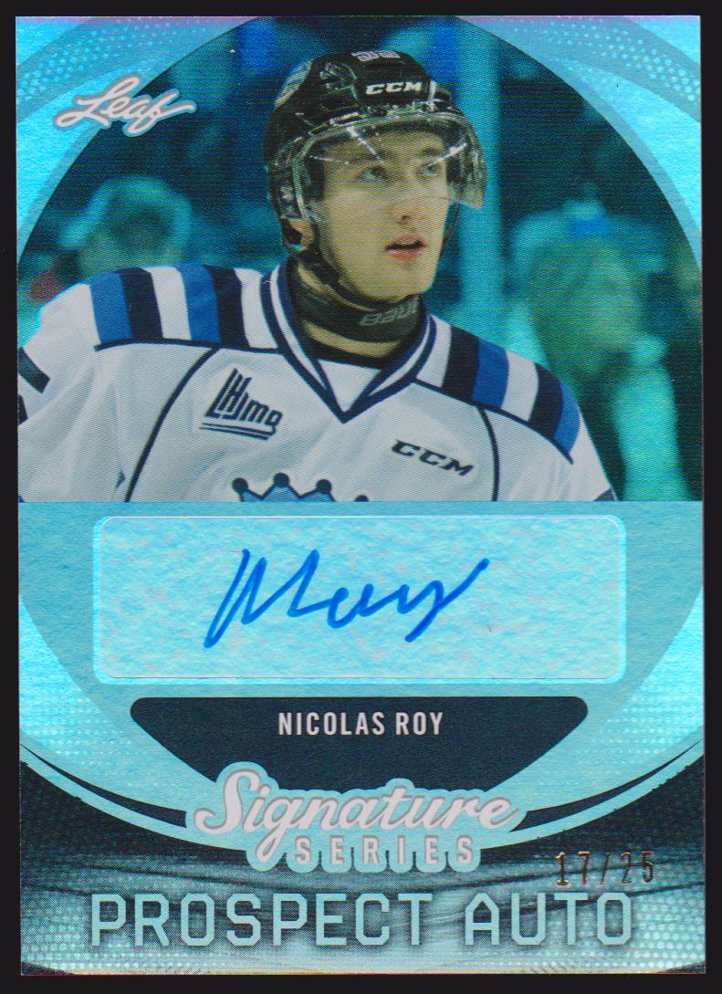 2015-16 Leaf Signature Series Prospects Autographs Gray #SPNR1 Nicolas Roy 17/25 - XRC (image for) 2015-16 Leaf Signature Series Prospects Autographs Gray #SPNR1 Nicolas Roy 17/25 - XRC