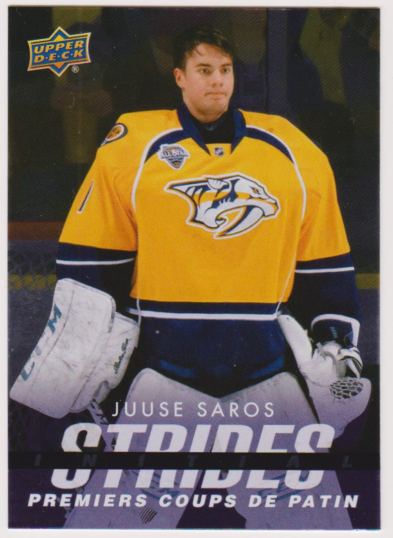 2024-25 Upper Deck Tim Hortons Rookie Retrospective Initial Strides #IS10 Juuse Saros (image for) 2024-25 Upper Deck Tim Hortons Rookie Retrospective Initial Strides #IS10 Juuse Saros