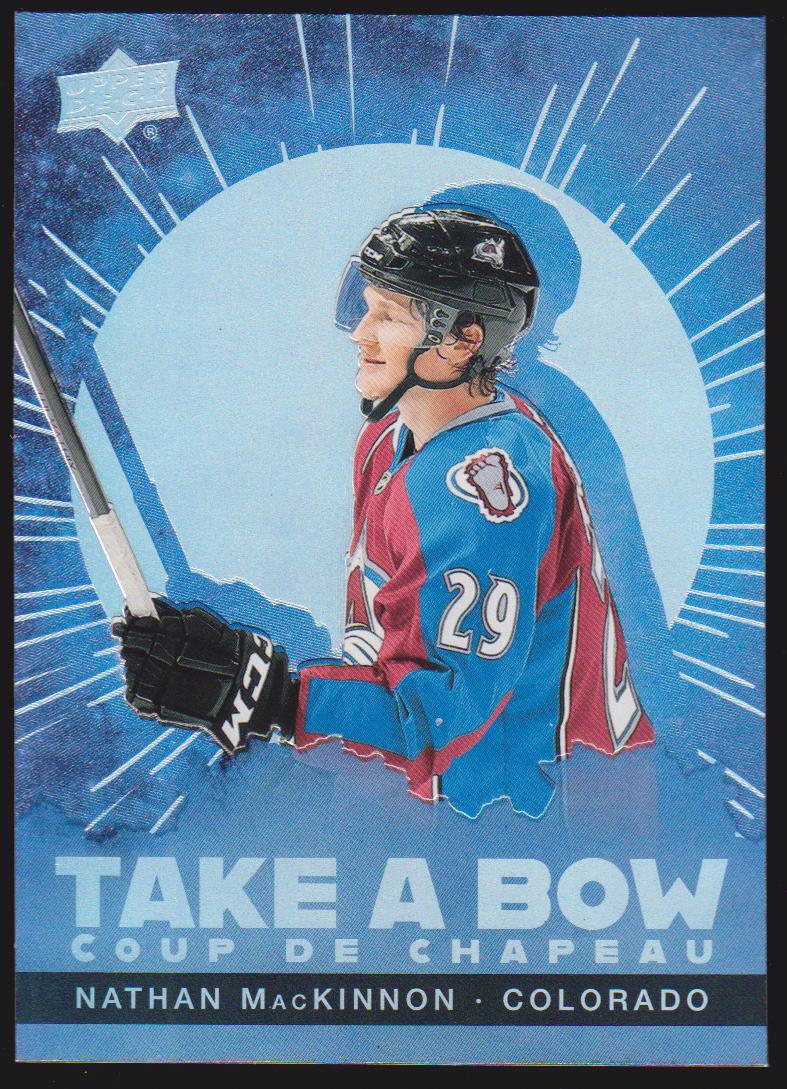 (image for) 2024-25 Upper Deck Tim Hortons Rookie Retrospective Take a Bow #TB7 Nathan MacKinnon