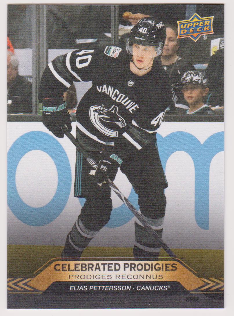 2024-25 Upper Deck Tim Hortons Rookie Retrospective Celebrated Prodigies #CP10 Elias Pettersson (image for) 2024-25 Upper Deck Tim Hortons Rookie Retrospective Celebrated Prodigies #CP10 Elias Pettersson