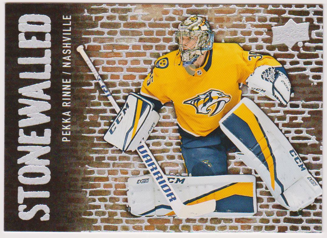 2018-19 Upper Deck Stonewalled #SW11 Pekka Rinne (image for) 2018-19 Upper Deck Stonewalled #SW11 Pekka Rinne