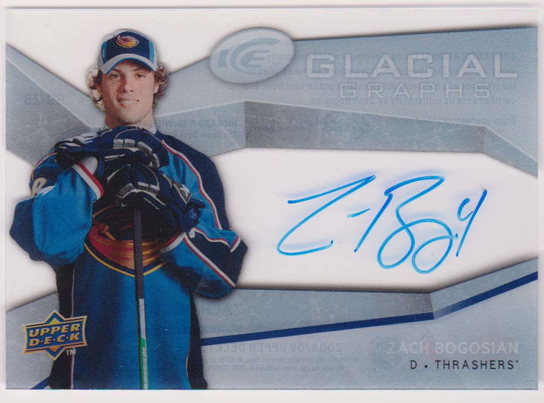 (image for) 2008-09 Upper Deck Ice Glacial Graphs #GGZB Zach Bogosian