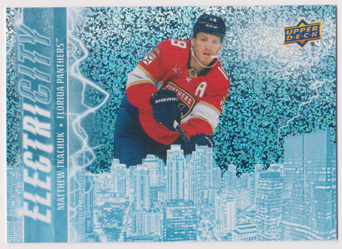 (image for) 2024-25 Upper Deck ElectriCITY Speckled #EC17 Matthew Tkachuk