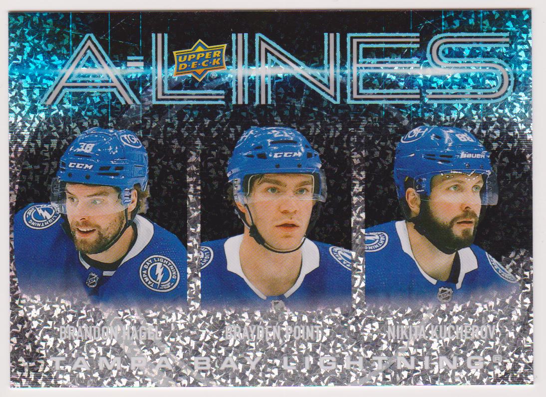(image for) 2024-25 Upper Deck A-Lines #AL27 Brandon Hagel/Brayden Point/Nikita Kucherov