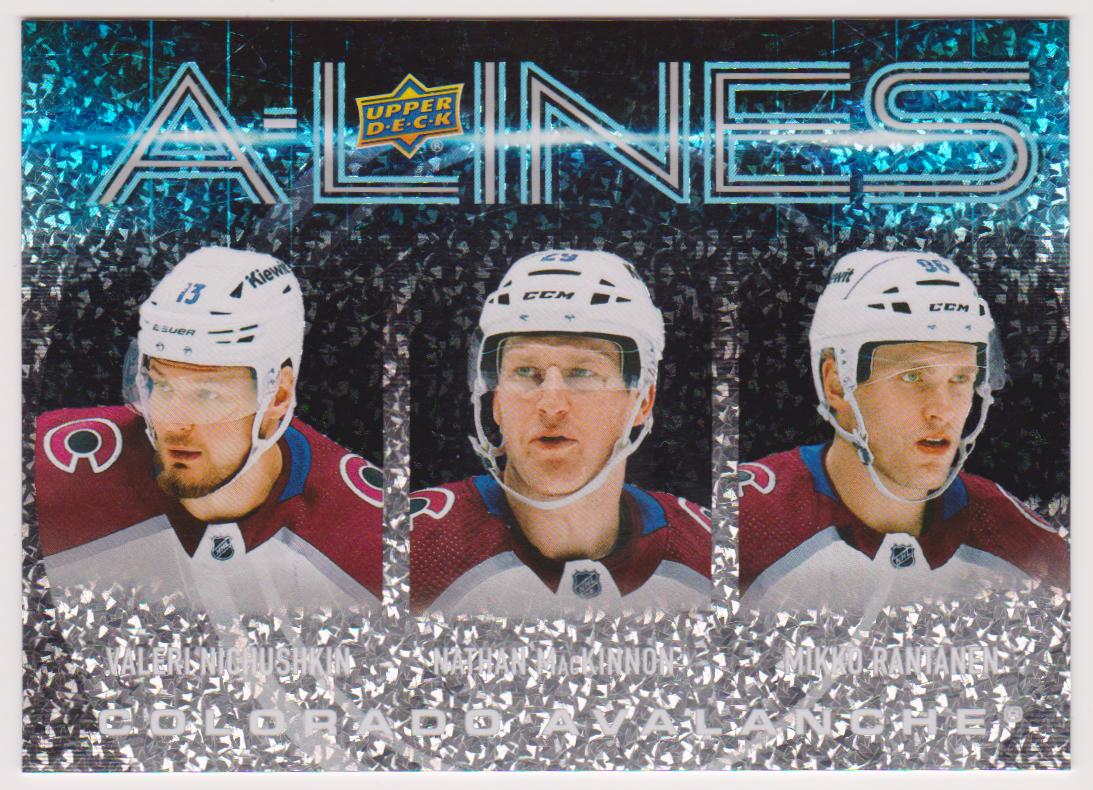 (image for) 2024-25 Upper Deck A-Lines #AL8 Valeri Nichushkin/Nathan MacKinnon/Mikko Rantanen