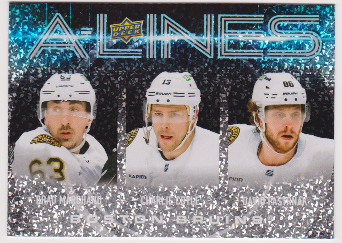 (image for) 2024-25 Upper Deck A-Lines #AL3 Brad Marchand/Charlie Coyle/David Pastrnak