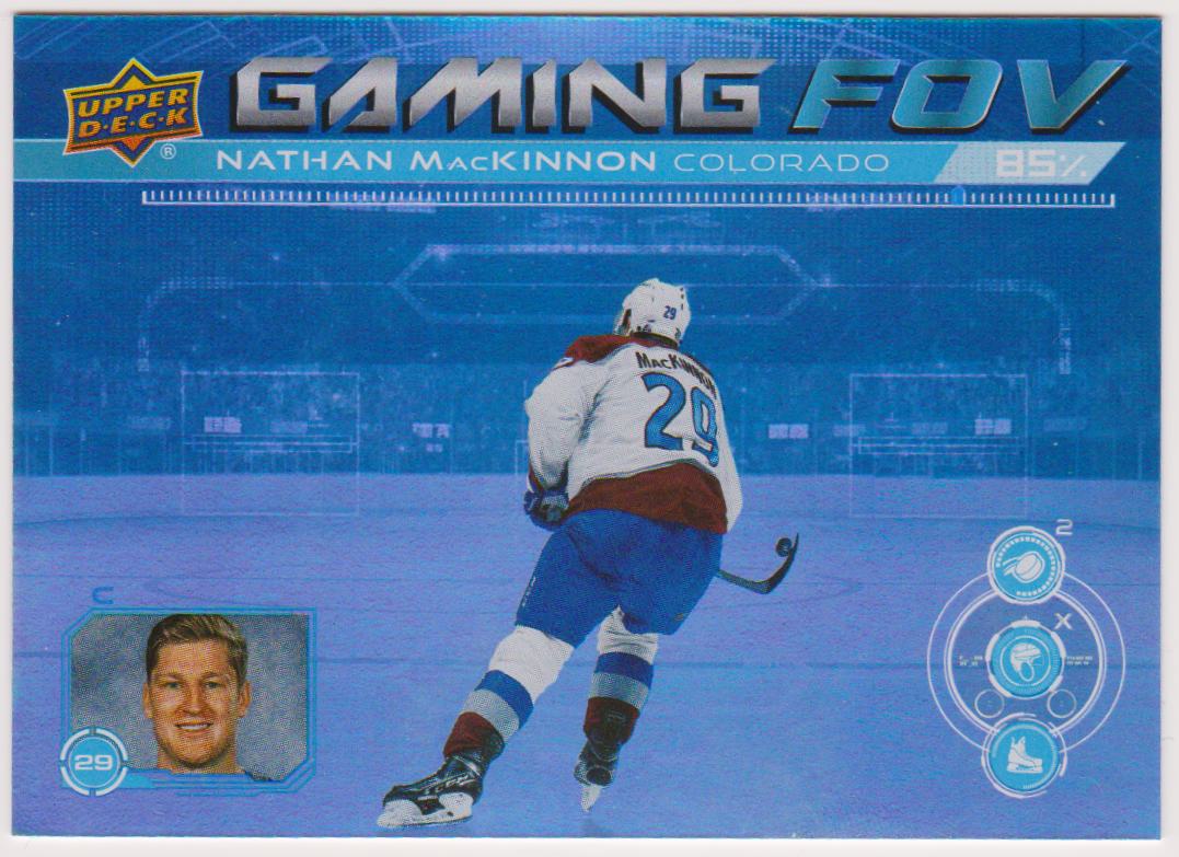 2024-25 Upper Deck Gaming FOV Blue #GFOV12 Nathan MacKinnon (image for) 2024-25 Upper Deck Gaming FOV Blue #GFOV12 Nathan MacKinnon