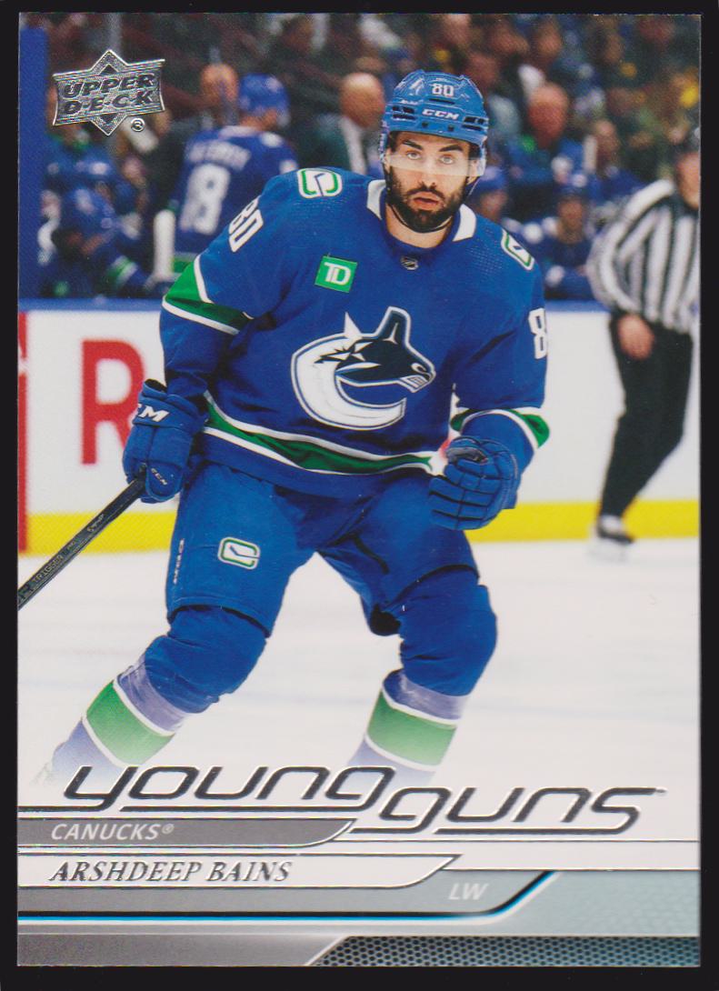(image for) 2024-25 Upper Deck #231 Arshdeep Bains YG RC
