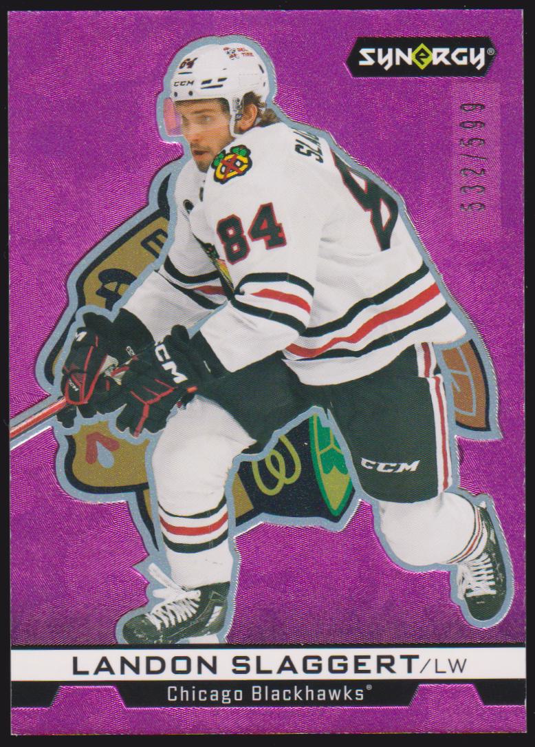 2024-25 Synergy NHL Impressions Magenta #IM78 Landon Slaggert 532/599 - RC Year (image for) 2024-25 Synergy NHL Impressions Magenta #IM78 Landon Slaggert 532/599 - RC Year