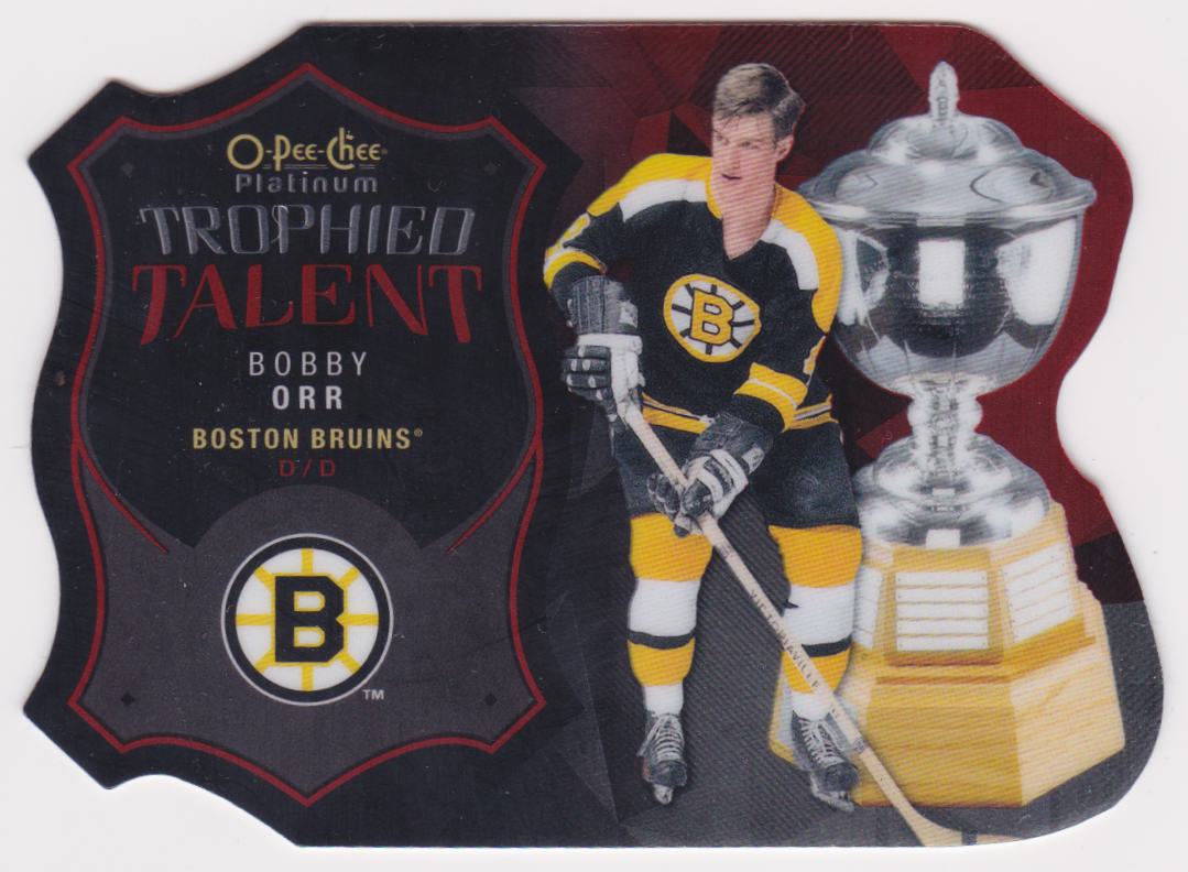2015-16 O-Pee-Chee Platinum Trophied Talent Die Cuts #TT2 Bobby Orr (image for) 2015-16 O-Pee-Chee Platinum Trophied Talent Die Cuts #TT2 Bobby Orr