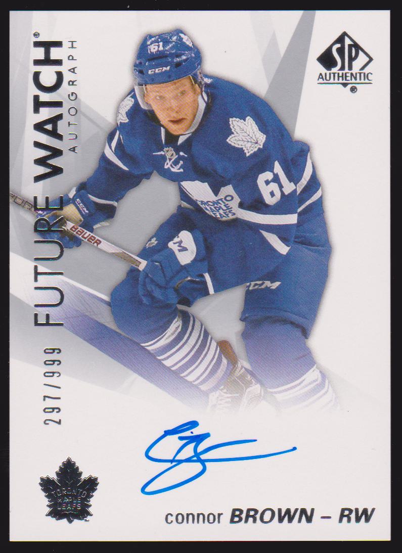 2016-17 SP Authentic #120 Connor Brown FUTURE WATCH AUTO RC (image for) 2016-17 SP Authentic #120 Connor Brown FUTURE WATCH AUTO RC