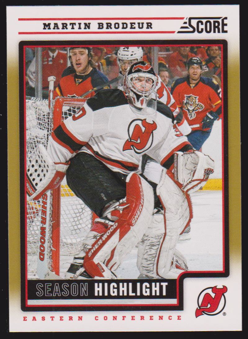 2012-13 Score Gold Rush #30 Martin Brodeur SH Season Highlight (image for) 2012-13 Score Gold Rush #30 Martin Brodeur SH Season Highlight