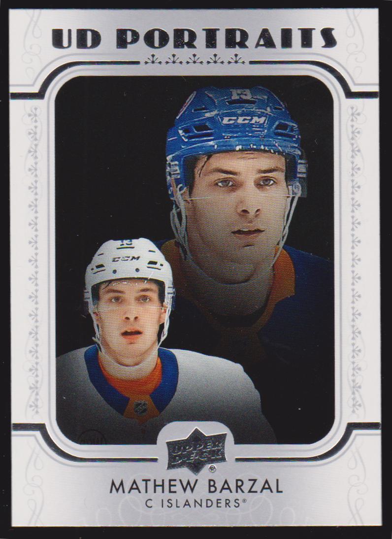 2019-20 Upper Deck UD Portraits #P21 Mathew Barzal (image for) 2019-20 Upper Deck UD Portraits #P21 Mathew Barzal