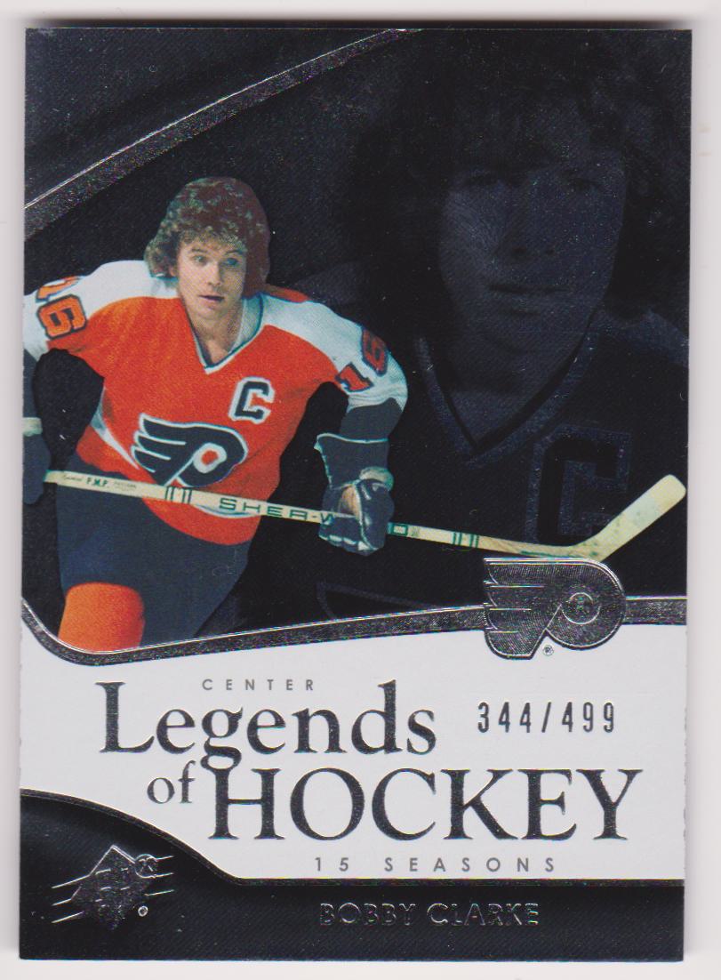 2011-12 SPx #118 Bobby Clarke 344/499 Legends of Hockey (image for) 2011-12 SPx #118 Bobby Clarke 344/499 Legends of Hockey