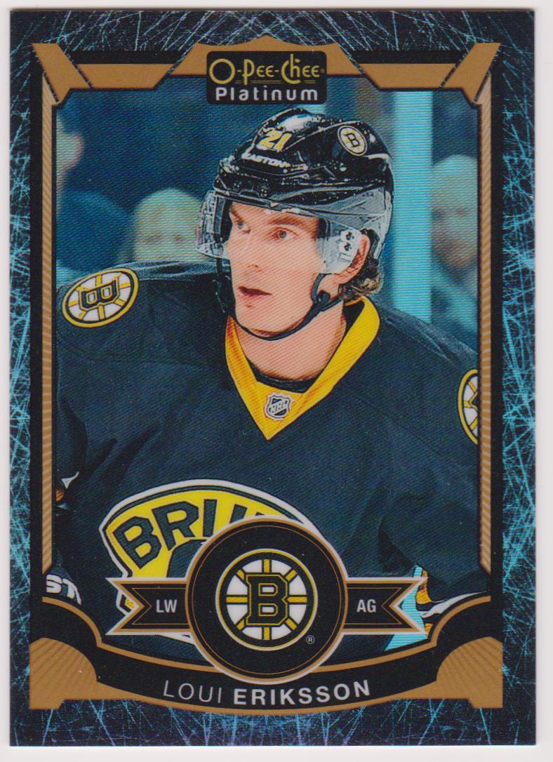 2015-16 O-Pee-Chee Platinum Black Ice #6 Loui Eriksson 95/99 (image for) 2015-16 O-Pee-Chee Platinum Black Ice #6 Loui Eriksson 95/99