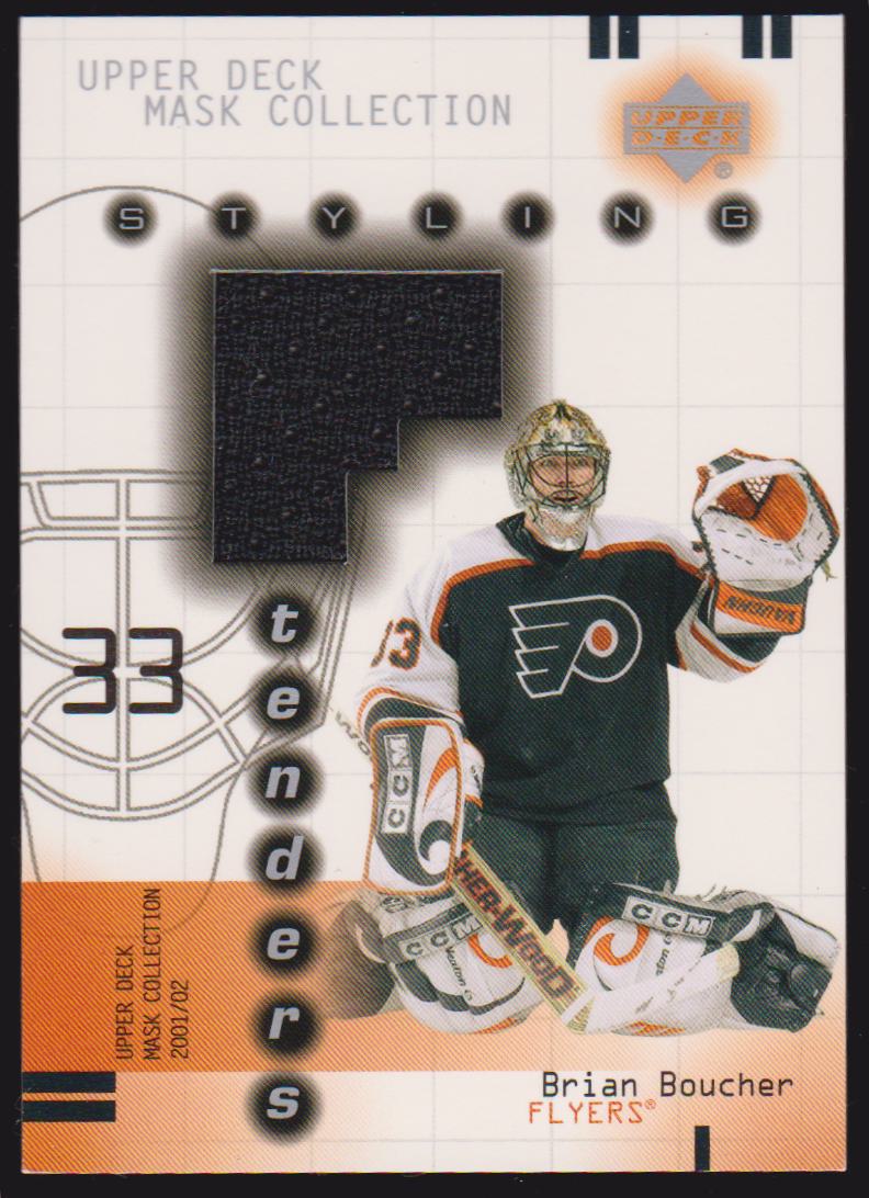 2001-02 UD Mask Collection Goalie Jerseys #SYBB Brian Boucher - Styling Tenders (image for) 2001-02 UD Mask Collection Goalie Jerseys #SYBB Brian Boucher - Styling Tenders