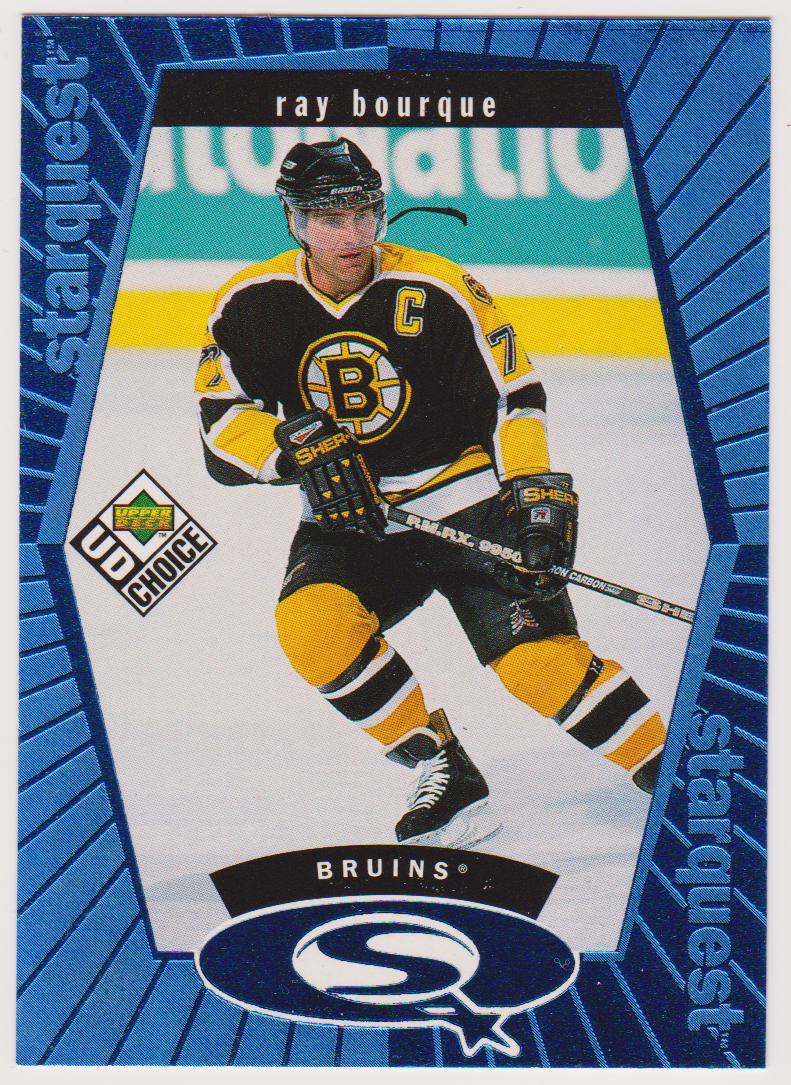 1998-99 UD Choice StarQuest Blue #SQ21 Raymond Bourque (image for) 1998-99 UD Choice StarQuest Blue #SQ21 Raymond Bourque