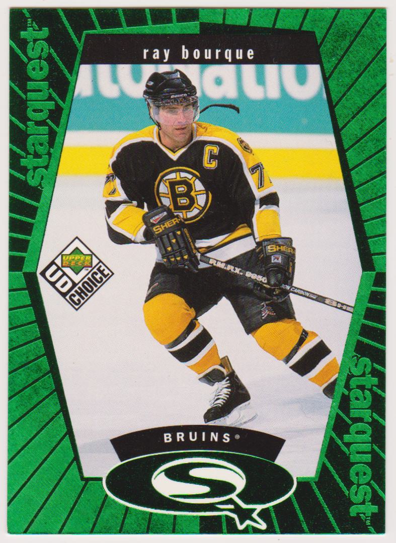 1998-99 UD Choice StarQuest Green #SQ21 Raymond Bourque (image for) 1998-99 UD Choice StarQuest Green #SQ21 Raymond Bourque