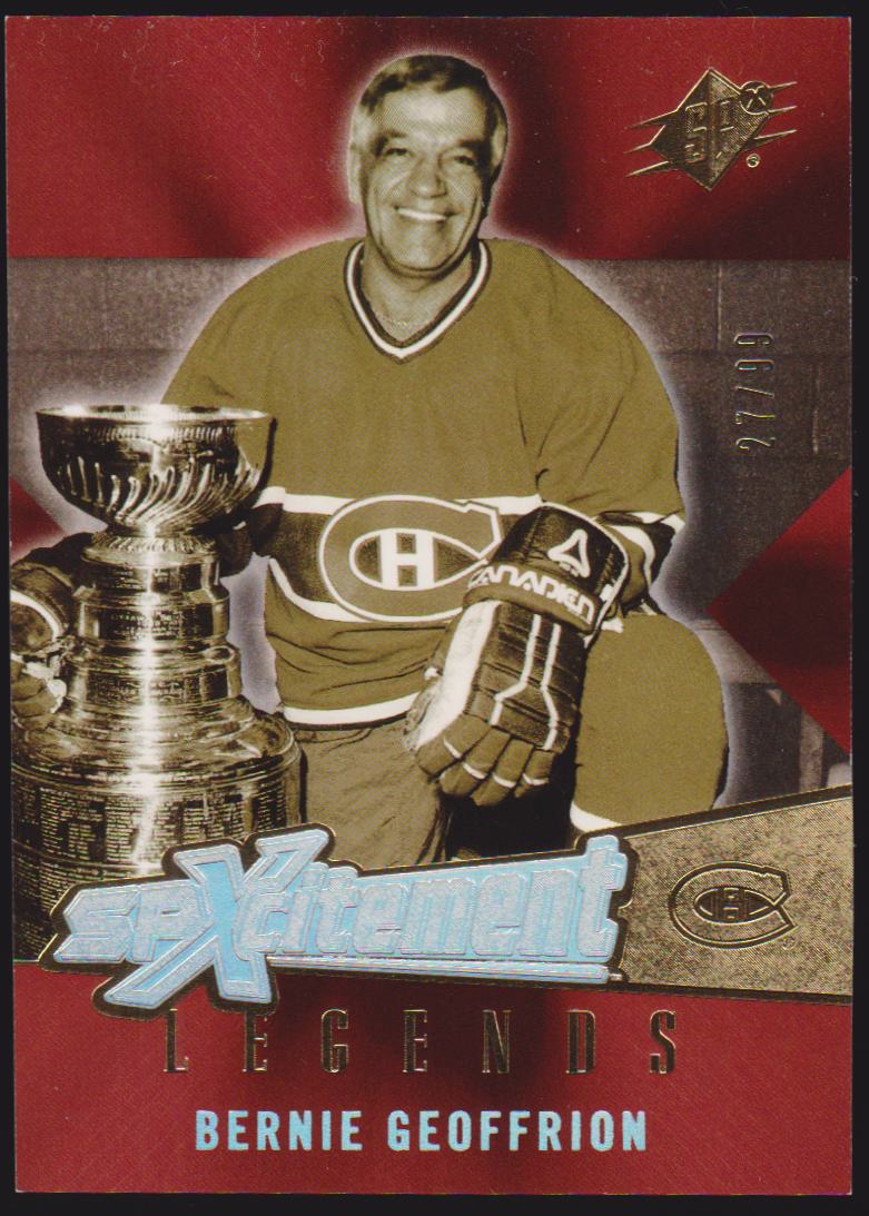 (image for) 2005-06 SPx Xcitement Legends Gold #XLBG Bernie Geoffrion 27/99