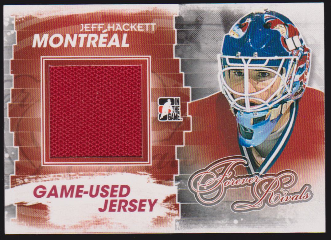 2012-13 ITG Forever Rivals Jerseys Red #M34 Jeff Hackett (image for) 2012-13 ITG Forever Rivals Jerseys Red #M34 Jeff Hackett