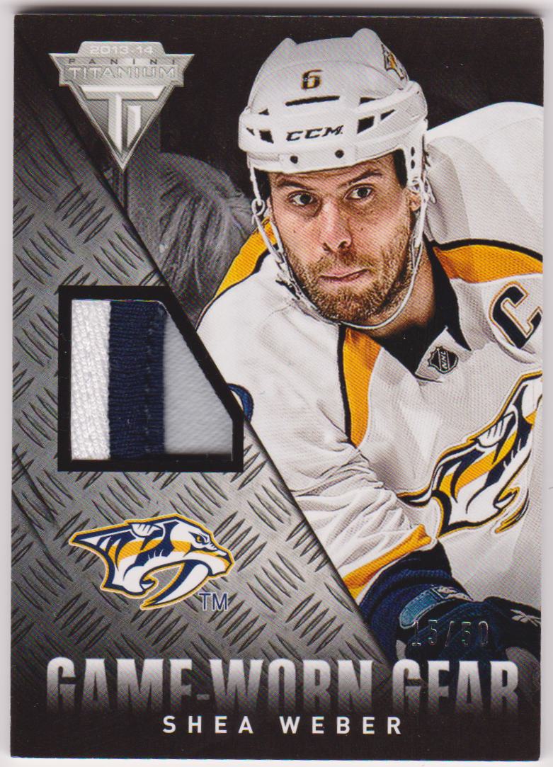 (image for) 2013-14 Panini Titanium Game Worn Gear Prime #GGSW Shea Weber 15/50 - Jerseys