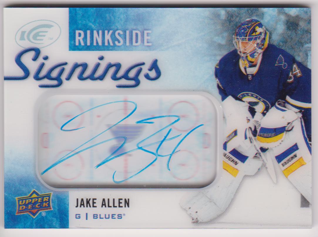 (image for) 2015-16 Upper Deck Ice Rinkside Signings #RSJA Jake Allen