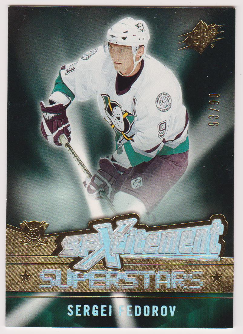 (image for) 2005-06 SPx Xcitement Superstars Gold #XSSF Sergei Fedorov 93/99