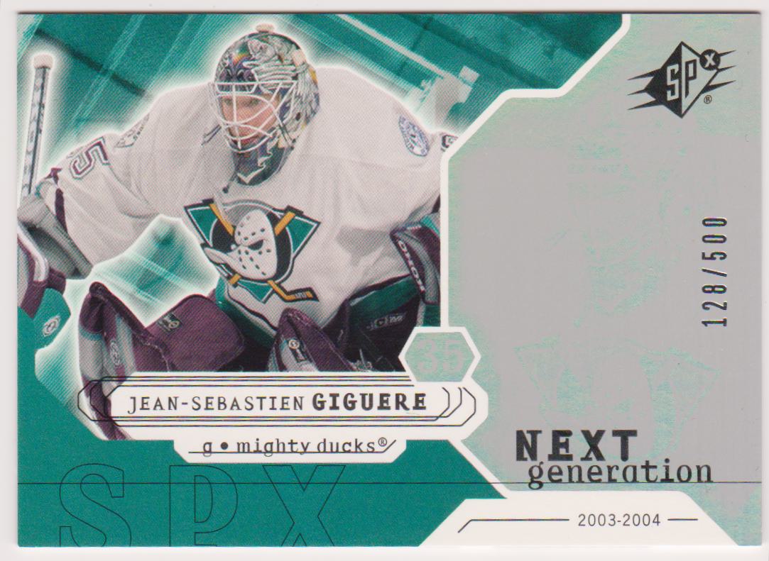 (image for) 2003-04 SPx #158 Jean-Sebastien Giguere Next Generation - 128/500