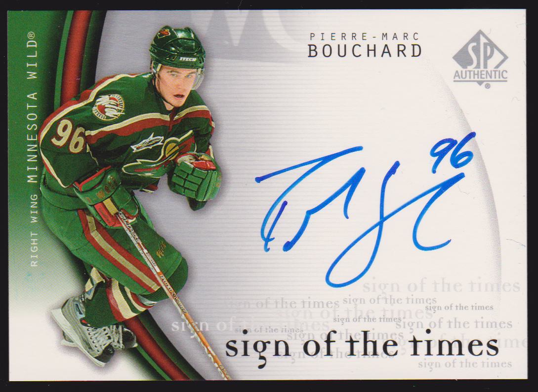 (image for) 2005-06 SP Authentic Sign of the Times #PM Pierre-Marc Bouchard
