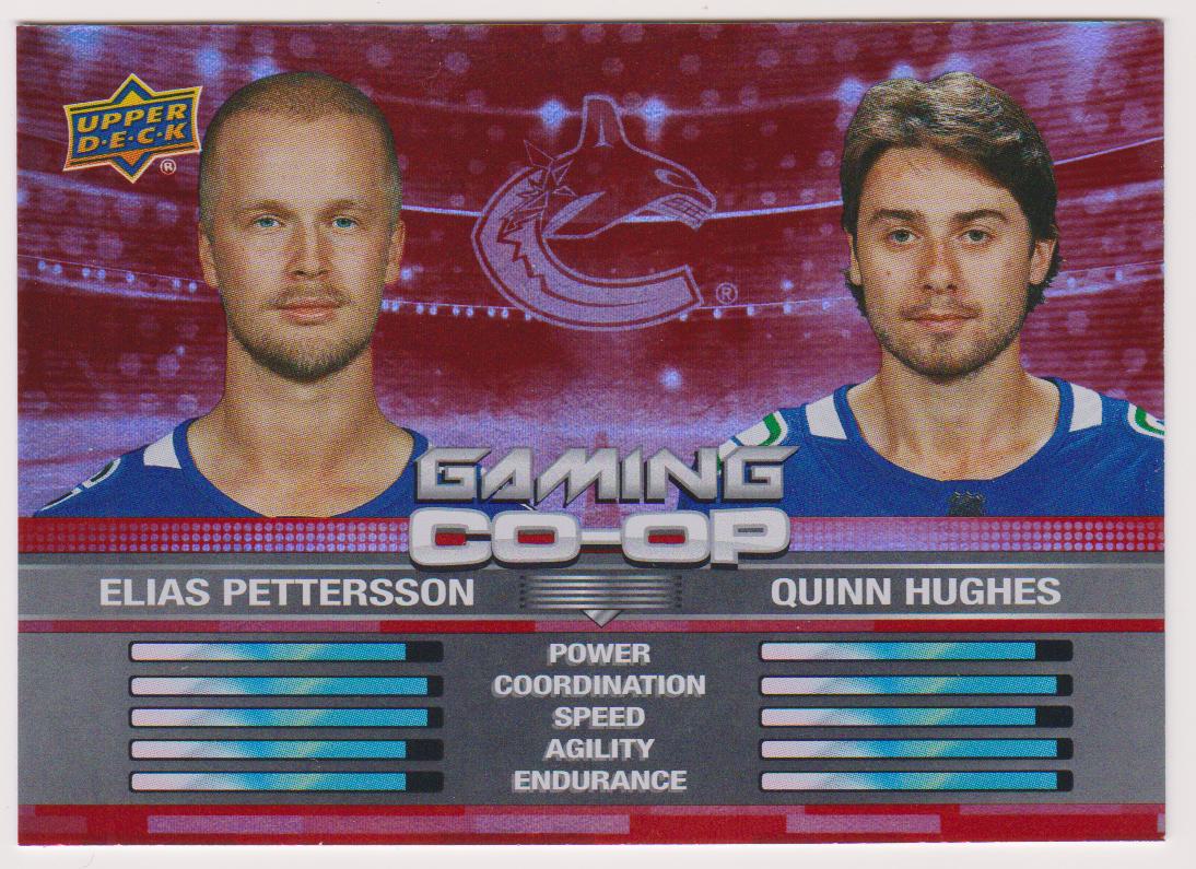(image for) 2024-25 Upper Deck Gaming Co-Op #CGO3 Elias Pettersson/Quinn Hughes