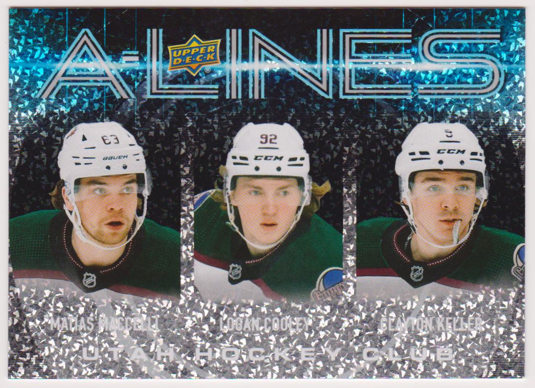 (image for) 2024-25 Upper Deck A-Lines #AL2 Matias Maccelli/Logan Cooley/Clayton Keller