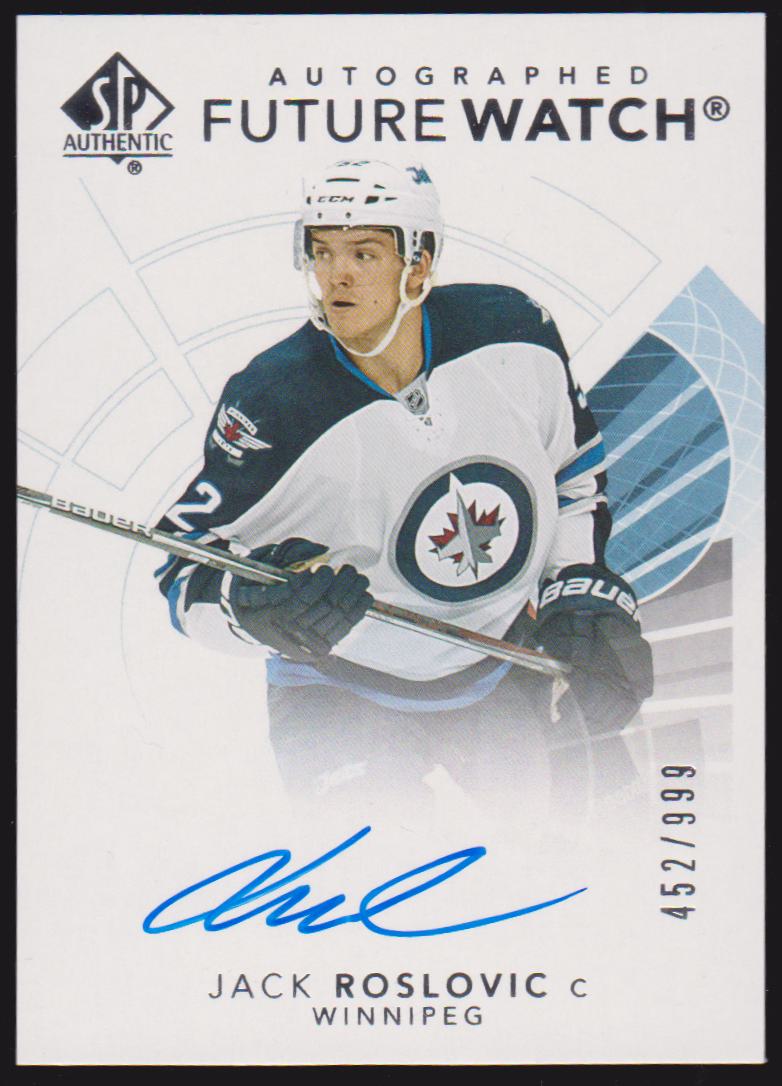 (image for) 2017-18 SP Authentic #117 Jack Roslovic AUTO RC 452/999