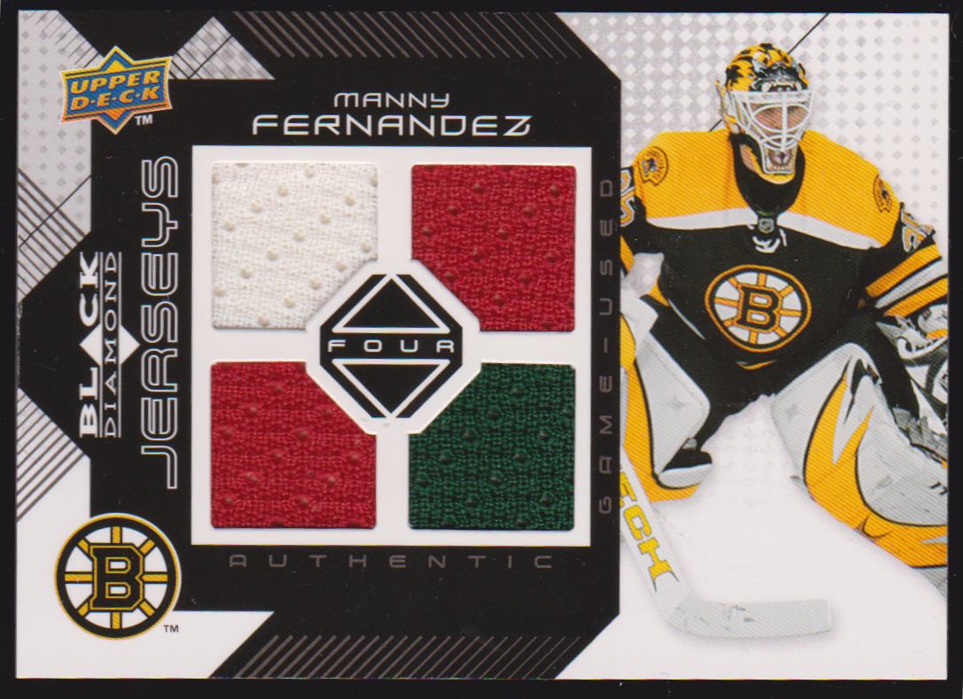 (image for) 2008-09 Black Diamond Jerseys Quad #BDJMF Manny Fernandez