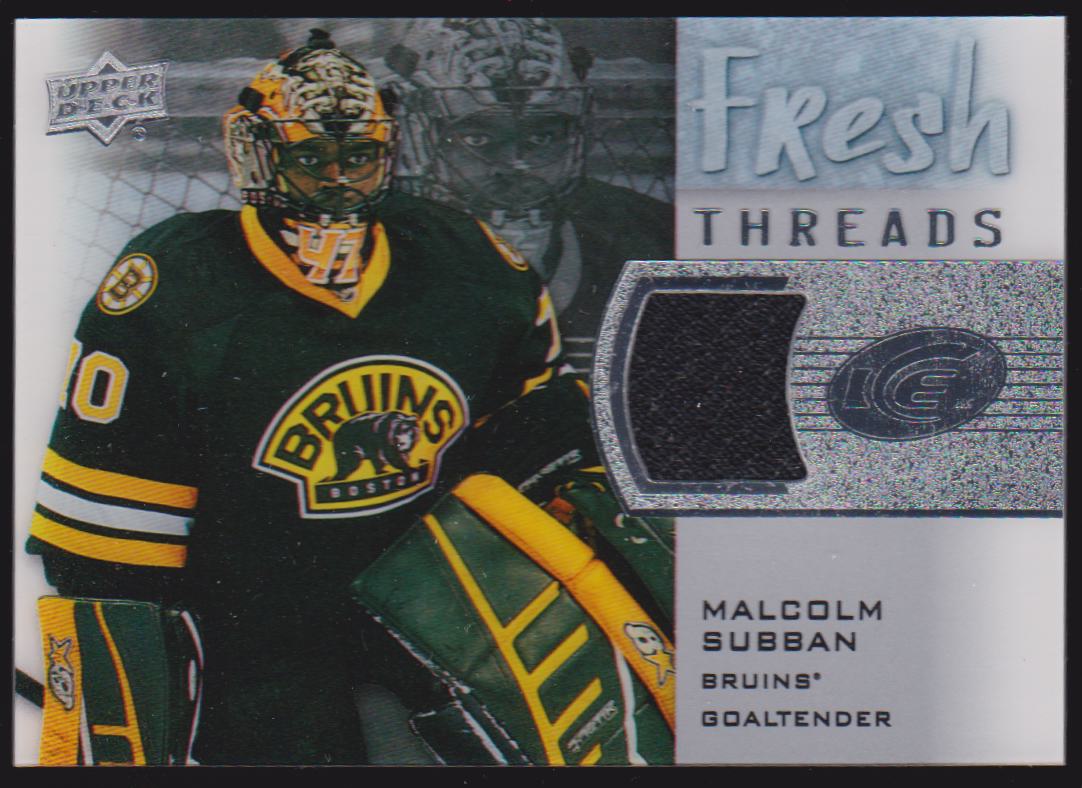 2015-16 Upper Deck Ice Fresh Threads #FTSU Malcolm Subban - RC Year Jerseys (image for) 2015-16 Upper Deck Ice Fresh Threads #FTSU Malcolm Subban - RC Year Jerseys