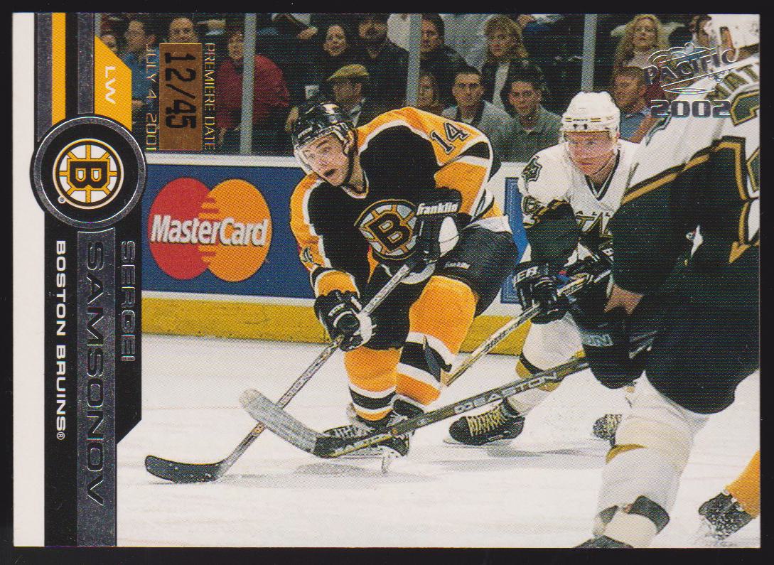 2001-02 Pacific Premiere Date #37 Sergei Samsonov 12/45 (image for) 2001-02 Pacific Premiere Date #37 Sergei Samsonov 12/45