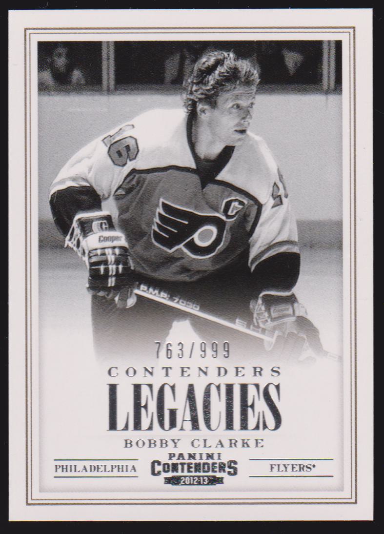 2012-13 Panini Contenders Legacies #3 Bobby Clarke (image for) 2012-13 Panini Contenders Legacies #3 Bobby Clarke