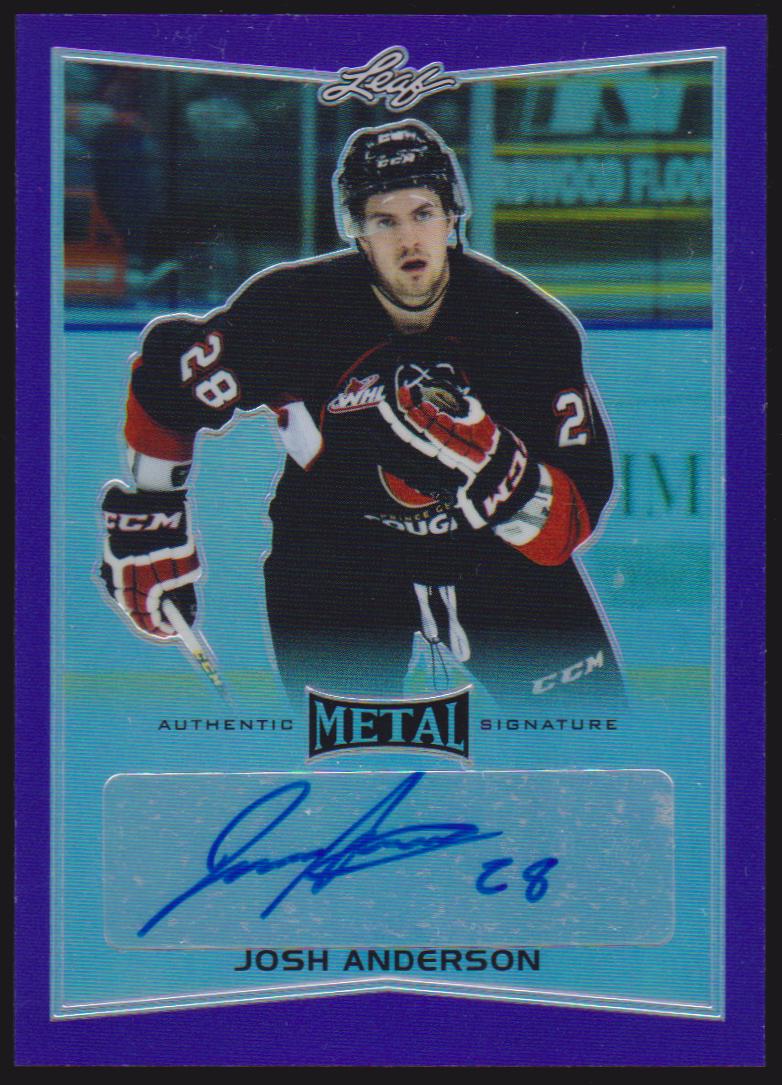 (image for) 2015-16 Leaf Metal Prismatic Purple #BAJA1 Josh Anderson 1/15 - AUTO