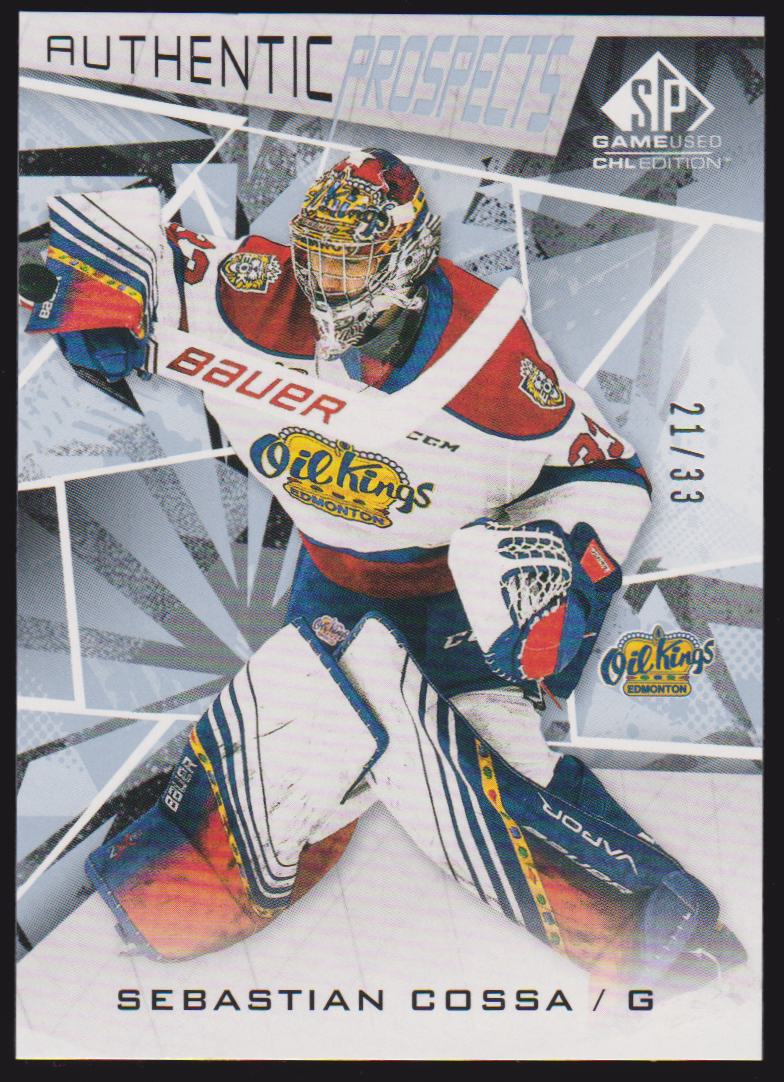 (image for) 2021-22 SP Game Used CHL #15 Sebastian Cossa 21/33 - XRC - Edmonton Oil Kings