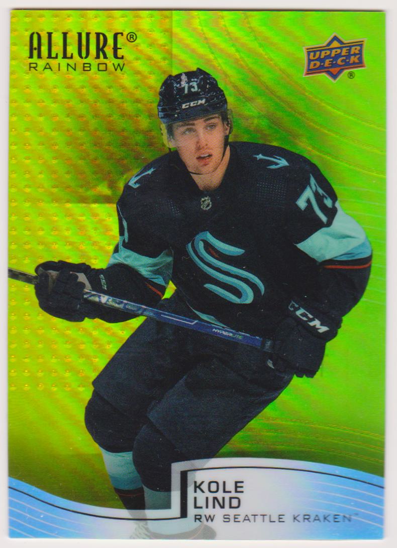 (image for) 2021-22 Upper Deck Allure Rainbow Yellow Green #R32 Kole Lind - RC Year