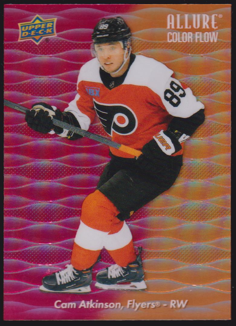 2023-24 Upper Deck Allure Color Flow Red Orange #CF15 Cam Atkinson (image for) 2023-24 Upper Deck Allure Color Flow Red Orange #CF15 Cam Atkinson