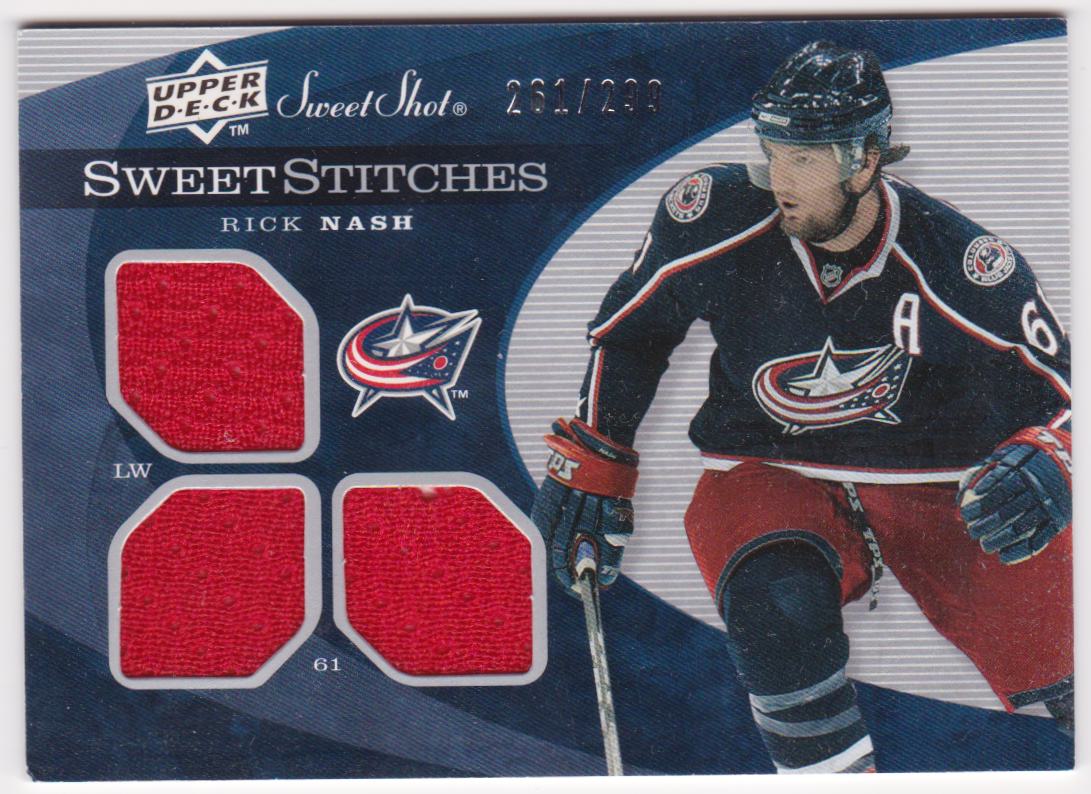 (image for) 2007-08 Sweet Shot Sweet Stitches Triples #SSTRN Rick Nash - 261/299