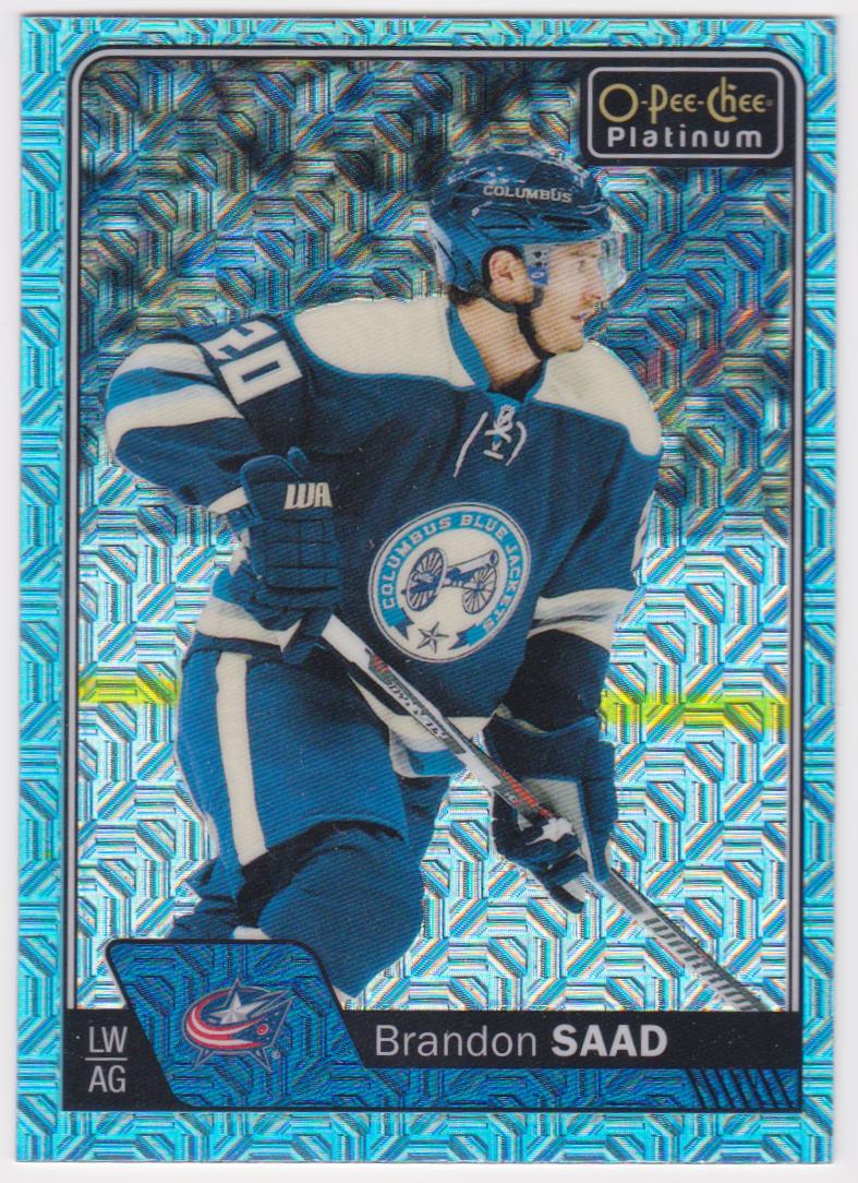 2016-17 O-Pee-Chee Platinum Ice Blue Traxx #6 Brandon Saad (image for) 2016-17 O-Pee-Chee Platinum Ice Blue Traxx #6 Brandon Saad