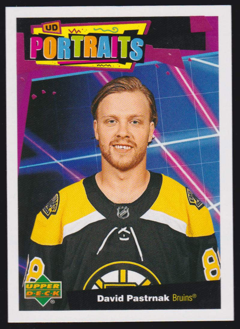 2020-21 Upper Deck UD Portraits #P27 David Pastrnak (image for) 2020-21 Upper Deck UD Portraits #P27 David Pastrnak