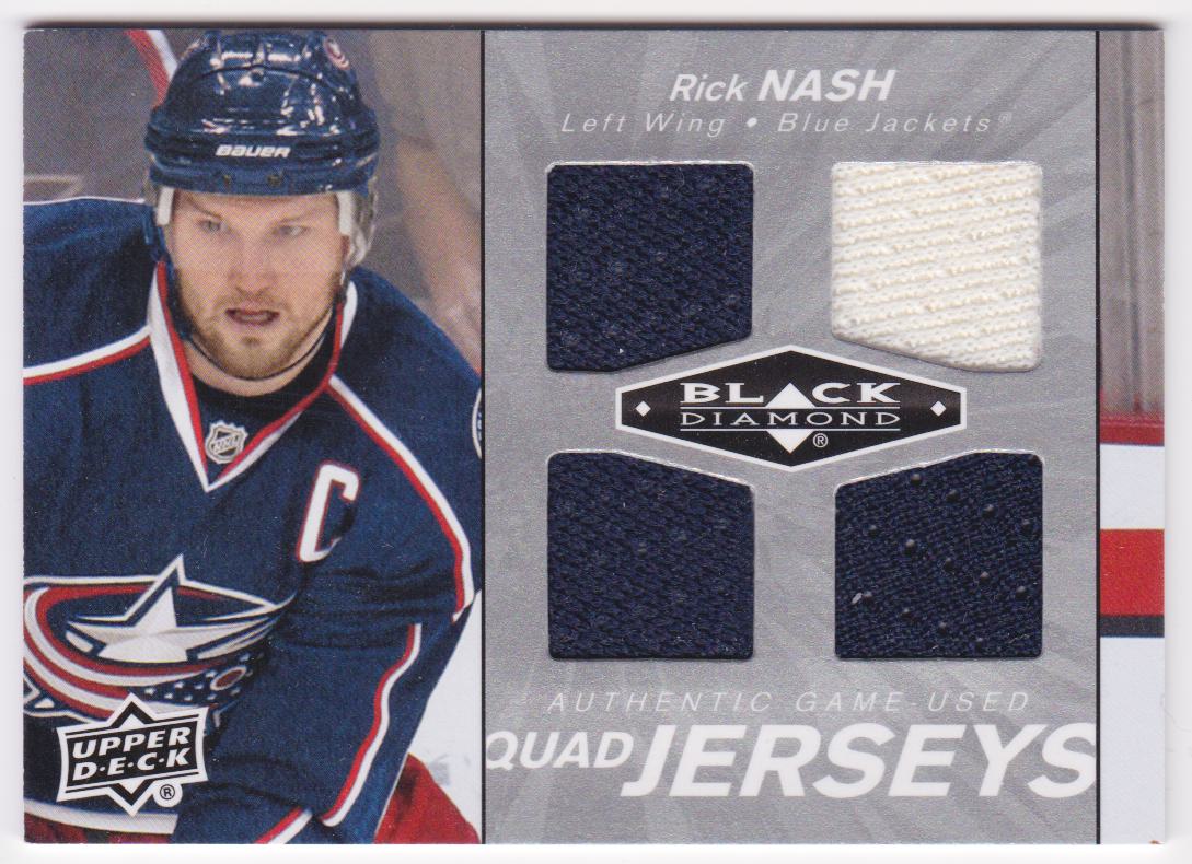 2010-11 Black Diamond Jerseys Quad #QJRN Rick Nash (image for) 2010-11 Black Diamond Jerseys Quad #QJRN Rick Nash