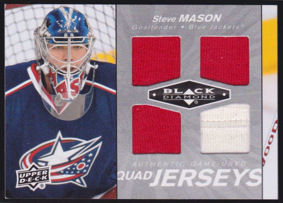 2010-11 Black Diamond Jerseys Quad #QJSM Steve Mason (image for) 2010-11 Black Diamond Jerseys Quad #QJSM Steve Mason