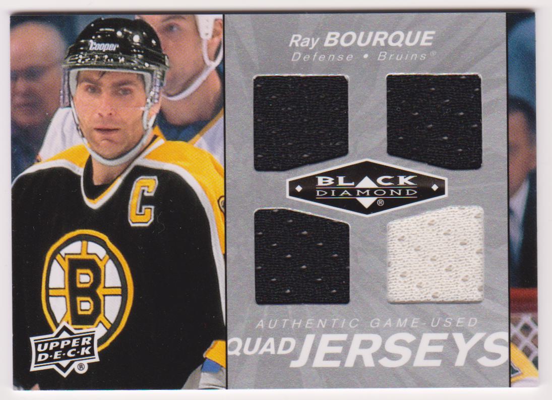 2010-11 Black Diamond Jerseys Quad #QJRB Raymond Bourque (image for) 2010-11 Black Diamond Jerseys Quad #QJRB Raymond Bourque