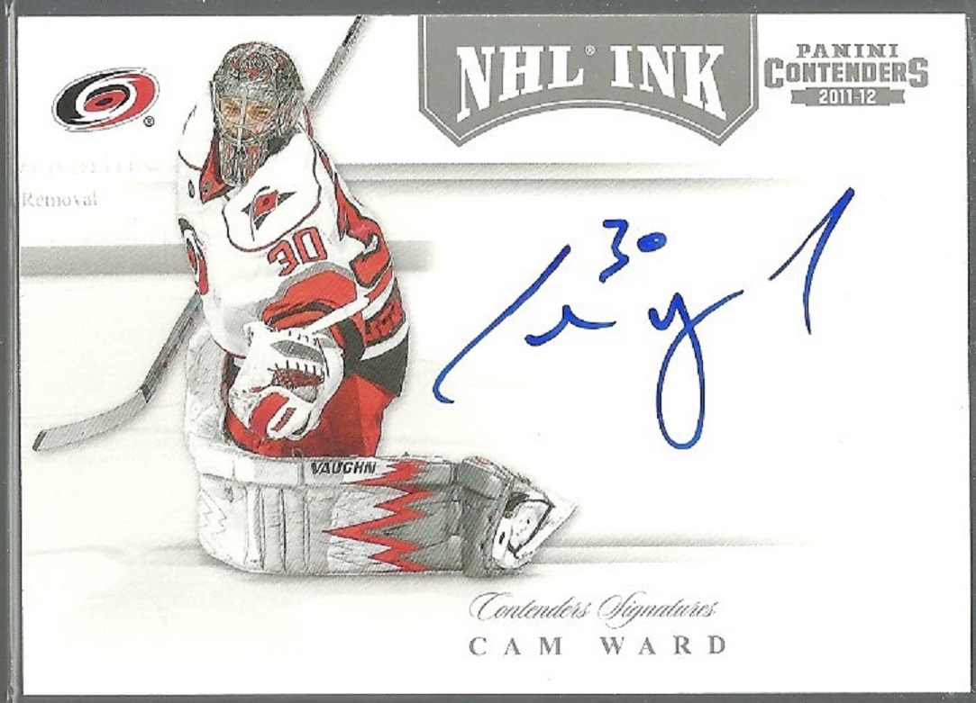 (image for) 2011-12 Panini Contenders NHL Ink #8 Cam Ward