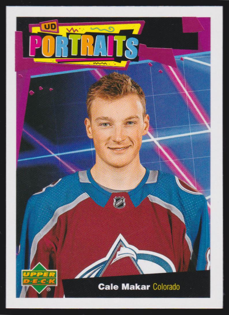 2020-21 Upper Deck UD Portraits #P19 Cale Makar (image for) 2020-21 Upper Deck UD Portraits #P19 Cale Makar