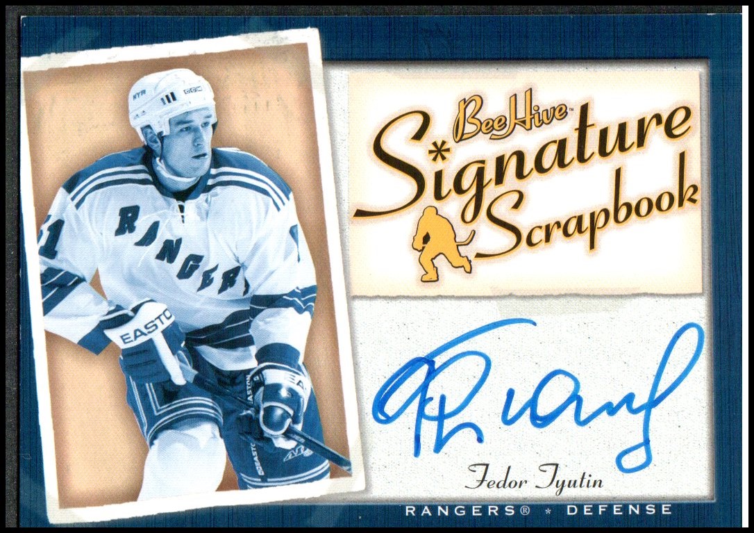 2005-06 Beehive Signature Scrapbook #SSFT Fedor Tyutin AUTO (image for) 2005-06 Beehive Signature Scrapbook #SSFT Fedor Tyutin AUTO