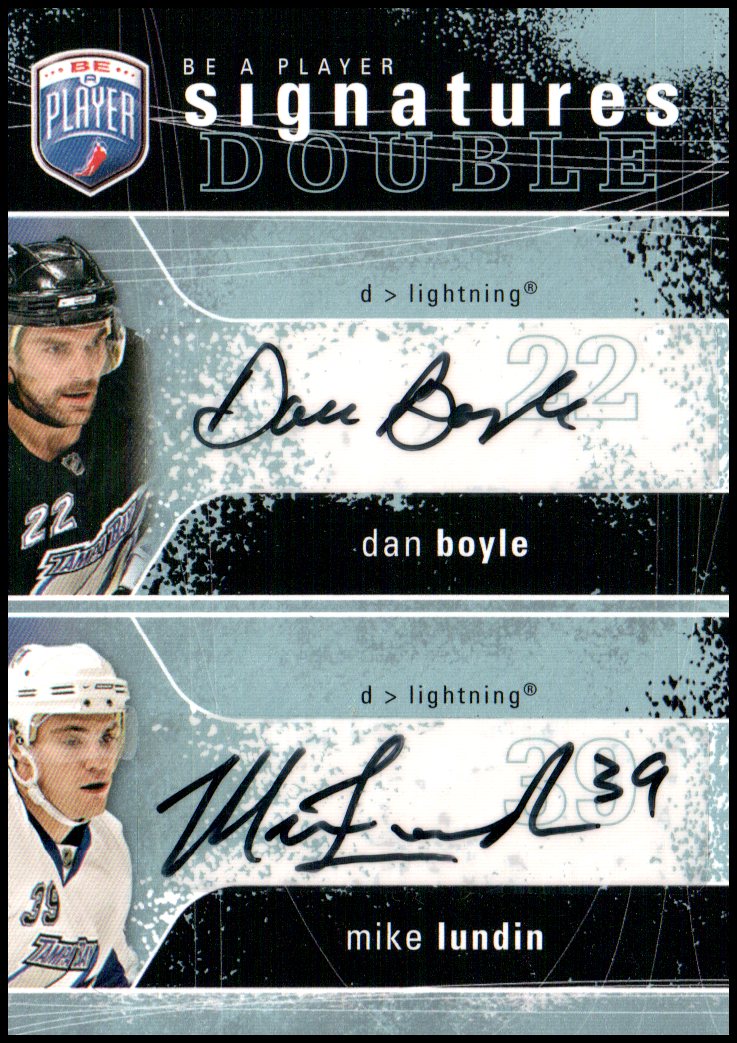 (image for) 2007-08 Be A Player Signatures Duals #2SBL Dan Boyle/Mike Lundin